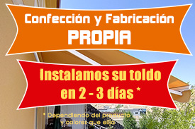 Instalacion de toldos en Montecarmelo, Madrid.