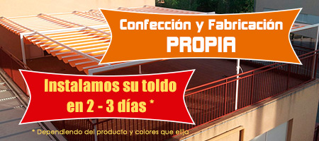 Instalacion de toldos en Valdebebas, Madrid.